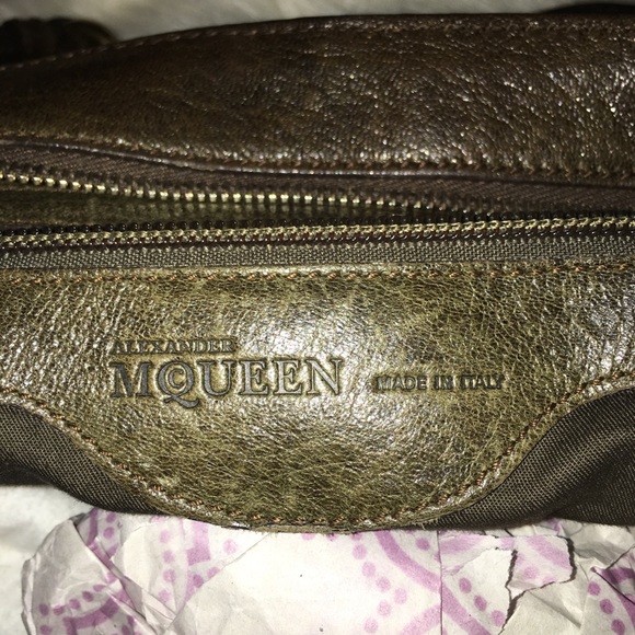 Alexander McQueen Brown Elvie Shoulder Bag - Picture 6 of 8